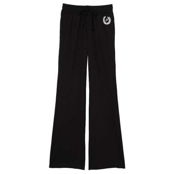NWT Pink Everyday Fleece High Waist Flare Pants Women's Sweatpants Black XXL - Picture 2 of 7